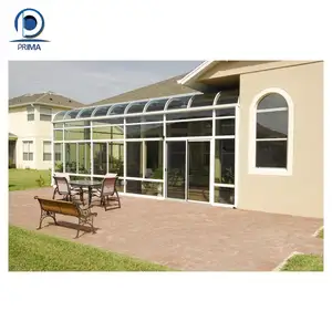 Prima 4 mevsim güneş odaları geri çekilebilir güneş odası güneş odası cam ev açık bahçe için