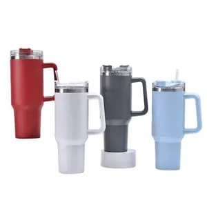 New Stainless Steel 40oz Car Cup Large Capacity Vacuum Cup Portable 40oz. Ml Glass With Handle