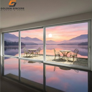 Porte coulissante en verre multipanneaux GS pour intérieur avec écran en acier inoxydable, verre simple - Product Image 3