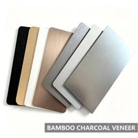 Panneau mural en bambou charbon de bois brillant haute densité, imperméable et résistant aux rayures pour la décoration murale intérieure