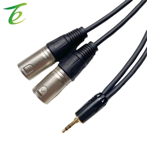 Cáp XLR 3,5mm 1 phút 2 đầu vào sang 2 đầu ra, cáp âm thanh 3,5mm kép XLR đực và ba lõi nhỏ sang cáp âm thanh XLR đực kép - Product Image 5