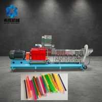 Ligne de production de machines extrudeuses de paille de riz biodégradable et écologique avec moteur, boîte de vitesses, chauffage électrique/à gaz/diesel et contrôle PLC pour usage en boulangerie