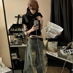 En stock, c'est un must have cool et élégant paire de jeans amples surdimensionnés en détresse et personnalisés pour sortir - Product Image 3