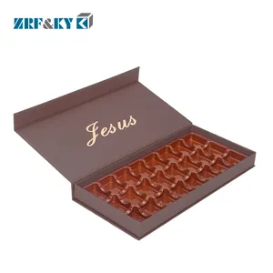 Customized Book Style Rectangle Shape Rigid Gift Box for Chocolate Packing Commodity Package