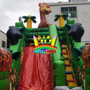 אוריינט מתנפחים מותאם אישית מתנפחת מסחרי ג 'ונגל ג' ירף יבש שקופיות טרופי יער בעלי החיים שקופיות למכירה - Product Image 5