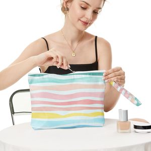 Borsa da Viaggio per Cosmetici, Impermeabile, con Motivi di Conchiglie e Stelle Marine, per Articoli da Toeletta e Trucchi, per Donne e Ragazze - Product Image 5