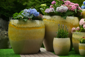 Lot de 7 jardinières modernes classiques en céramique émaillée, durables, de 1 mètre, pour intérieur/extérieur, avec trous de drainage - Vente en gros - Product Image 3