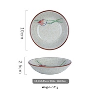 Onderglazuurkleur Terracotta Keramiek Japanse kruidenschotel Keuken Snacks Gedroogd fruit Sojasaus Chinees huishouden Met de hand beschilderd