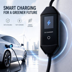 เครื่องชาร์จรถยนต์ไฟฟ้าแบบพกพา 7kW 32A หน้าจอขนาดใหญ่ ปลั๊ก EU กันน้ำ IP65 ปรับกระแสไฟได้ - Product Image 5