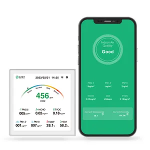 Slimme Wifi Zigbee Luchtkwaliteit Detector Indoor Pm2.5 Sensor Co 2 Meter Wand Gemonteerde Luchtkwaliteit Monitor Met Modbus Rs485 Protocol