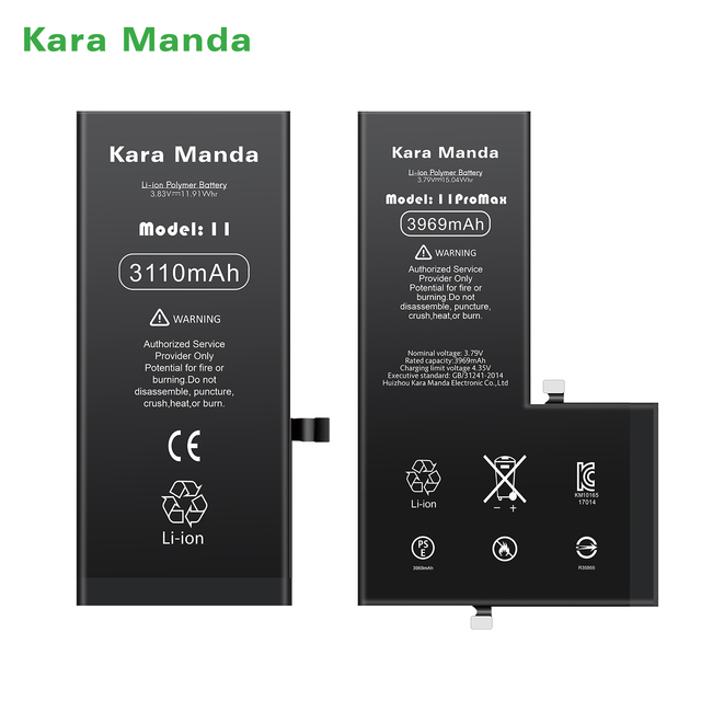 Kara Manda OEM 100% Battery for Battery Iphone 6 6S 6P 6SP 7 7P 8 8P X XR XS 11 Pro Max 12 13 14 Mobile Phone Battery