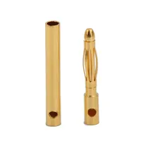 Connecteur banane plaqué or 2,0 mm en cuivre pur pour modèles réduits d'avions, accessoire très demandé