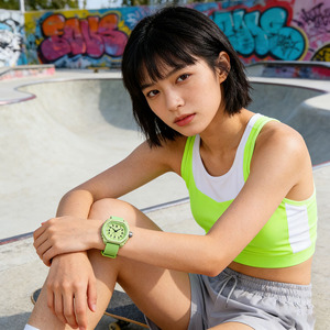 Montre à quartz Unsix tendance, dernière version, 16 mm, pour élèves du primaire et du <span class=keywords><strong>secondaire</strong></span>, silencieuse, à aiguilles, verre antichoc, silicone, étanche - Product Image 6