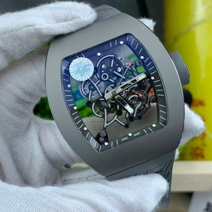 Luxurious Diver Tourbillon <b>Automatic</b> Mechanical Carbon Fiber Sapphire Case Rubber Band Unisex Sports Watch 50 Bar Water - Product Image 2