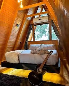 Sunlit desain Modern bentuk segitiga mewah baja Modular Prefab kabin kecil rumah kecil garansi 5 + tahun 120 Mph tahan angin - Product Image 5