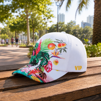 Gorras de Béisbol Personalizadas al por Mayor, Impresión Digital Premium, Diseño Floral Tropical Ajustable, para Vacaciones de Verano y Playa
