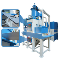 Système de sablage automatique à convoyeur à rouleaux, machine de sablage professionnelle avec commande PLC
