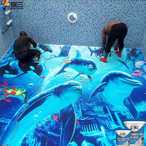 โรงงานราคาอีพ็อกซี่ Flor เรซิ่น3D Art พื้นสี - Product Image 1