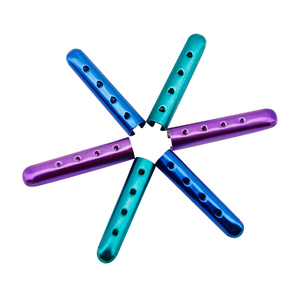 Embouts métalliques de haute qualité Coolstring à 4 trous, embouts ouverts électro-plaqués pour lacets, embouts peints sur sweat-shirt - Product Image 1