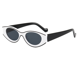 Gafas <span class=keywords><strong>de</strong></span> sol ovaladas pequeñas personalizadas <span class=keywords><strong>2022</strong></span> para mujer, gafas <span class=keywords><strong>de</strong></span> montura pequeña personalizadas con extraño efecto deslumbrante, hechas <span class=keywords><strong>de</strong></span> Material <span class=keywords><strong>de</strong></span> PC - Product Image 5
