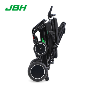 Anziani disabili sedia a rotelle elettrica Anhui terapia di riabilitazione fornisce JBH leggero portatile pieghevole metallo nero Ce 20km - Product Image 6