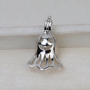 Pendentif Halloween en argent S925, cage sans trou, plateau vide pour 6-8 perles, accessoires de bricolage, tendance, 2734, composants et trouvailles de bijoux - Product Image 3