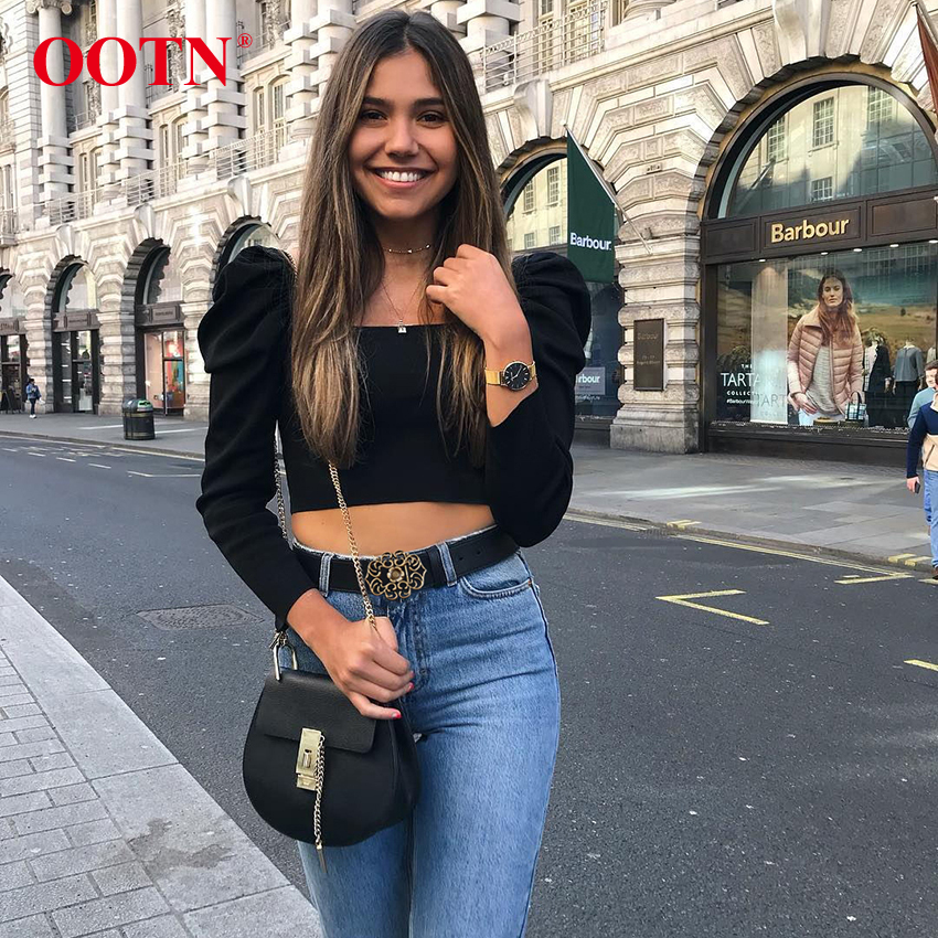 blusas tejidas cortas