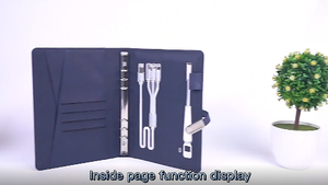 Ngân hàng điện máy tính xách tay tùy chỉnh với U đĩa LED Đèn không dây sạc xoắn ốc máy tính xách tay khóa vân tay nhật ký - Product Image 6