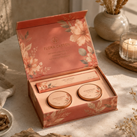 Caja Magnética Rígida Personalizada para Set de Incienso, Estuche de Papel con Arte en Relieve, Fabricante OEM