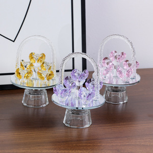 Adorno de Cesta de Rosas de Cristal en Forma de Corazón, Decoración Floral para Aniversario de Bodas, Regalo para el Día de San Valentín - Product Image 3