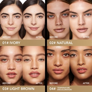 High Quality Liquid <b>Foundation</b> Full Coverage Mineral Liquid Durable Matt Waterproof Oil Control Dark Color - Product Image 5