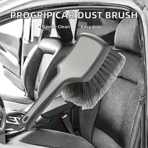 Spazzola per la pulizia dell'<span class=keywords><strong>auto</strong></span> con setole morbide a punta a bandiera, in plastica rossa e nera, per ruote e superfici. - Product Image 2