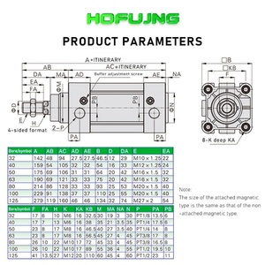 Guaranteed Quality Versatile DNC Air Cylinders Reliable Choice Customizable DNcC Cylinder Options HOFUJNG - Product Image 5