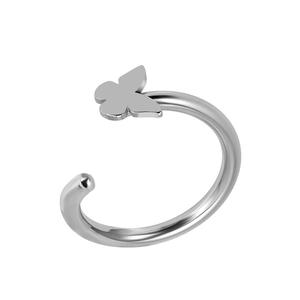 Tiktok-anillos de acero inoxidable con Clip <span class=keywords><strong>en</strong></span> la nariz, diseño de mariposa para mujer y Niña - Product Image 5