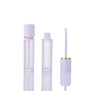 Empty <b>Lip</b> Gloss Tube 8ml Matte White Black Gradient Pink Cosmetic Packaging With Cover For Makeup Application - Product Image 5