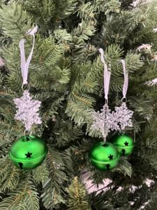 Colgante de Navidad Copo de nieve Campana Colgante Adorno de árbol de Navidad Copo de nieve Colgante Campana dorada Colgante - Product Image 3