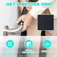 Xuri Black Grip Tape Rubber Grip Tape Bandes antidérapantes adhésives ultra fines pour l'intérieur Résistant à l'usure