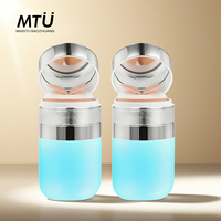 Bouteille de poudre libre personnalisée en aluminium et plastique avec bouchon à rabat et emballage de houppette pour cosmétiques capillaires