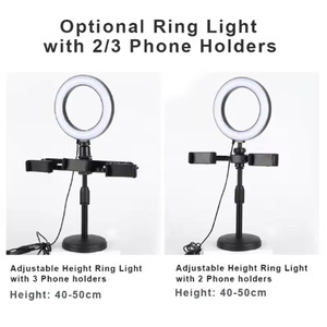 Ringlights caméra Flash Selfie Stick éclairage photographique Vlogging Kit 6 pouces Studio Led support de téléphone vidéo trépied anneau lumineux - Product Image 4