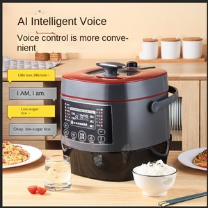 หม้อหุงข้าวไฟฟ้าแรงดันสูงทำจากสเตนเลสดีไซน์ใหม่สำหรับใช้ในครัวเรือน - Product Image 3