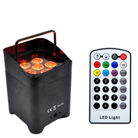 Lot de 10 projecteurs LED PAR sans fil rechargeables intelligents avec batterie, contrôle professionnel pour mariages, fêtes, DJ et éclairage de scène