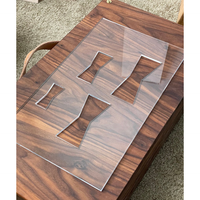 Plaque d'insertion en acrylique transparent, gabarit pour incrustation de nœuds papillon, plaque de base pour routeur en lucite, gabarit de découpe pour routeur