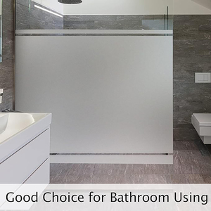 Pegatina DE PRIVACIDAD esmerilada de PET blanca mate, <span class=keywords><strong>papel</strong></span> de contacto transparente <span class=keywords><strong>para</strong></span> dormitorio, baño, decoración del hogar, película de ventana de vidrio helado, hoteles - Product Image 2