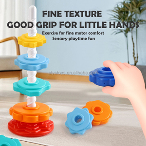 Torre arcoíris clasificación anidamiento apilamiento juguetes bebé actividad juguete conjunto sensorial juguete para niños pequeños Juguetes <span class=keywords><strong>Educativos</strong></span> - Product Image 6
