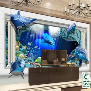 Carrelage mural 3D en céramique pour téléviseur, design le plus récent, Seaword, jet d'encre 3D - Product Image 6