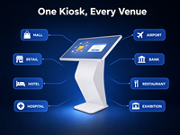 Pantalla Digital de Señalización con Logotipo Personalizado, Kiosco Publicitario Táctil para Interiores, OEM ODM Android Windows