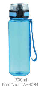 Bouteille d'eau sportive en plastique pour l'été, portable, pour adultes, en Tritan dépoli, avec couvercle à rabat, réutilisable, sans danger pour les aliments, étanche - Product Image 2