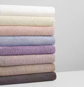 Serviette en coton 100% blanc pur - Super douce, durable, écologique, biologique, antimicrobienne, logo brodé, tailles/couleurs personnalisées - Product Image 1