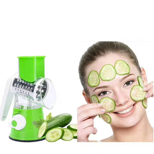 2023 trống Rau Chopper cắt spiralizer <span class=keywords><strong>Slicer</strong></span> Chopper 3 trong 1 xoay hướng dẫn sử dụng quay xoắn ốc tay con lăn cắt dao an toàn - Product Image 6