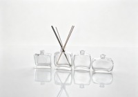 Flacon diffuseur en verre transparent en promotion, 100ml, 120ml, 200ml, vide, carré, pour parfum, arôme, décoration intérieure